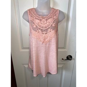 NWT Vanity Crochet Flowing Tank Top Size Small